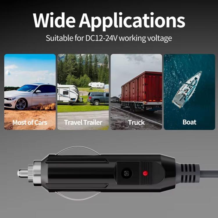 Cable de Alimentación Impermeable SL202 Starlink Mini para Encendedor de Automóvil, 5 Metros (Gris Oscuro)