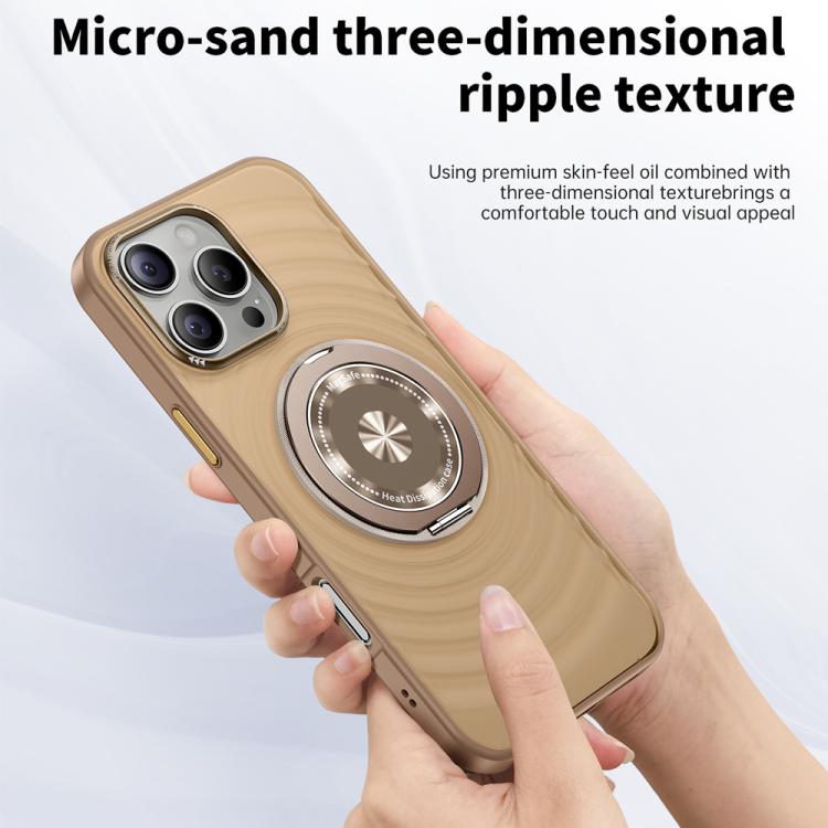 Funda para Teléfono iPhone 14 Pro con Soporte Magsafe y Diseño de Ondas (Transparente y Blanca)