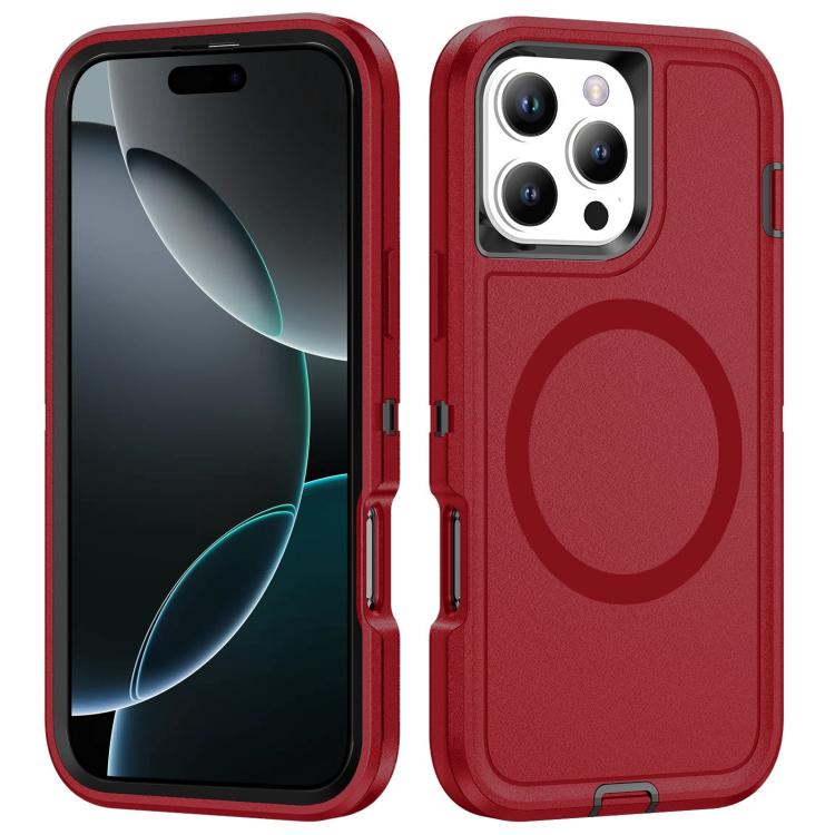 Funda Magnética Magsafe Resistente al Agua para iPhone 16 Pro Life (Roja)