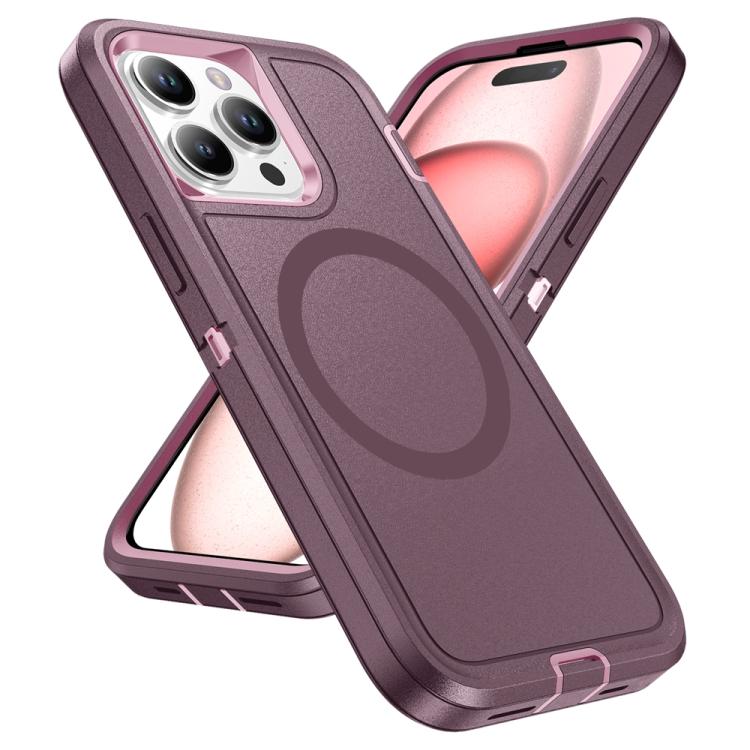 Funda Magnética Magsafe Resistente al Agua para iPhone 16 Pro Life (Morado y Rosa)