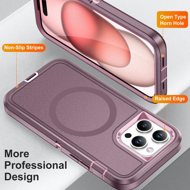 Funda Magnética Magsafe Resistente al Agua para iPhone 16 Pro Life (Morado y Rosa)
