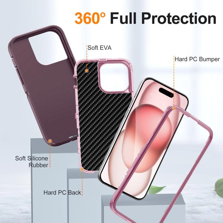Funda Magnética Magsafe Resistente al Agua para iPhone 16 Pro Life (Morado y Rosa)