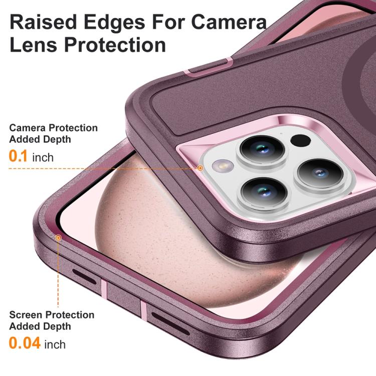 Funda Magnética Magsafe Resistente al Agua para iPhone 16 Pro Life (Morado y Rosa)