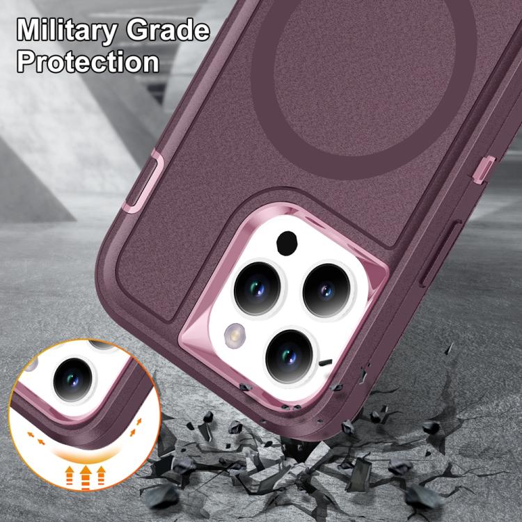 Funda Magnética Magsafe Resistente al Agua para iPhone 16 Pro Life (Morado y Rosa)