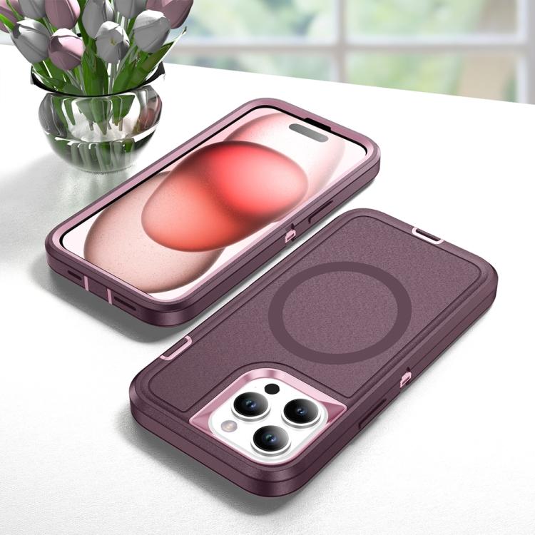 Funda Magnética Magsafe Resistente al Agua para iPhone 16 Pro Life (Morado y Rosa)