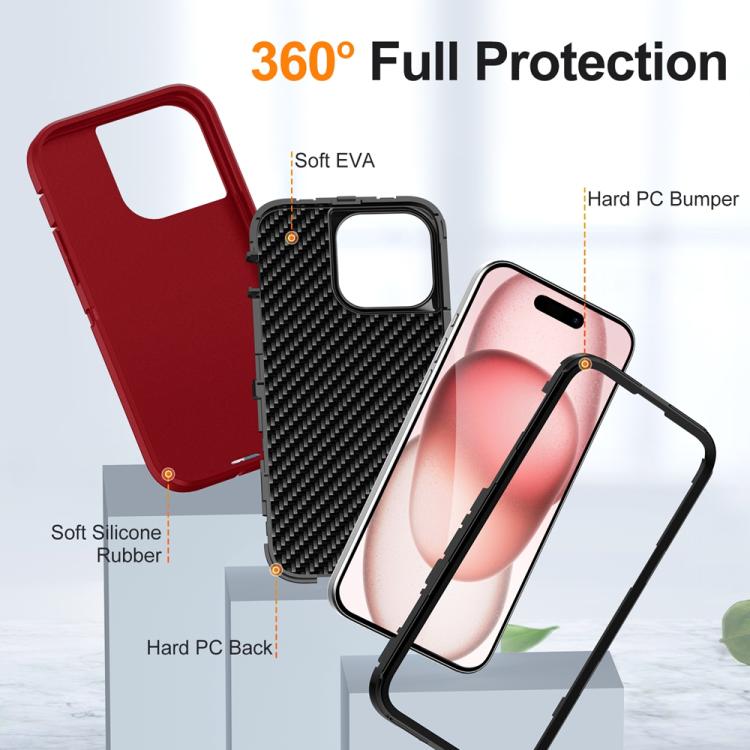 Funda Magnética para iPhone 16 Plus Life Magsafe Resistente y Resistente al Agua (Roja)