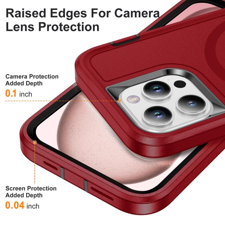 Funda Magnética para iPhone 16 Plus Life Magsafe Resistente y Resistente al Agua (Roja)