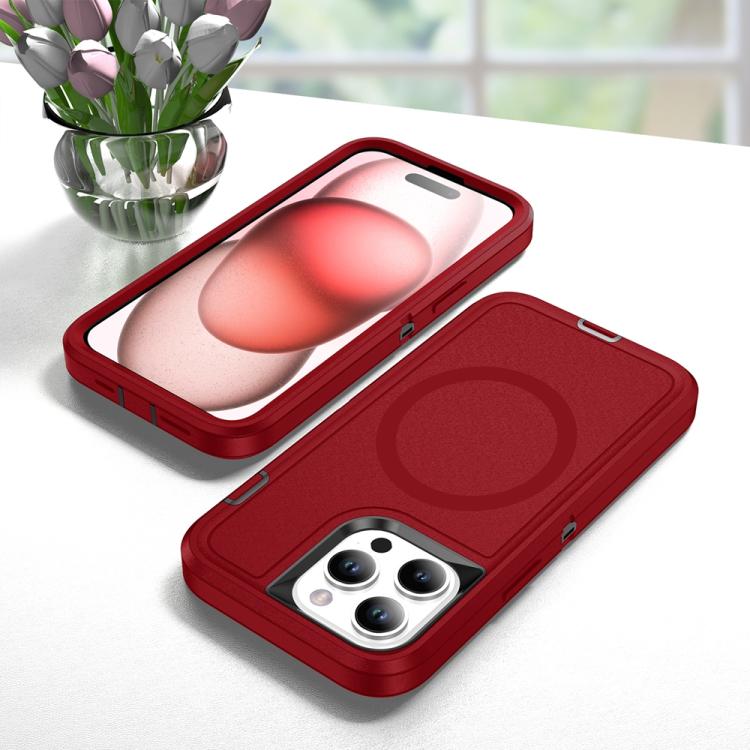 Funda Magnética para iPhone 16 Plus Life Magsafe Resistente y Resistente al Agua (Roja)