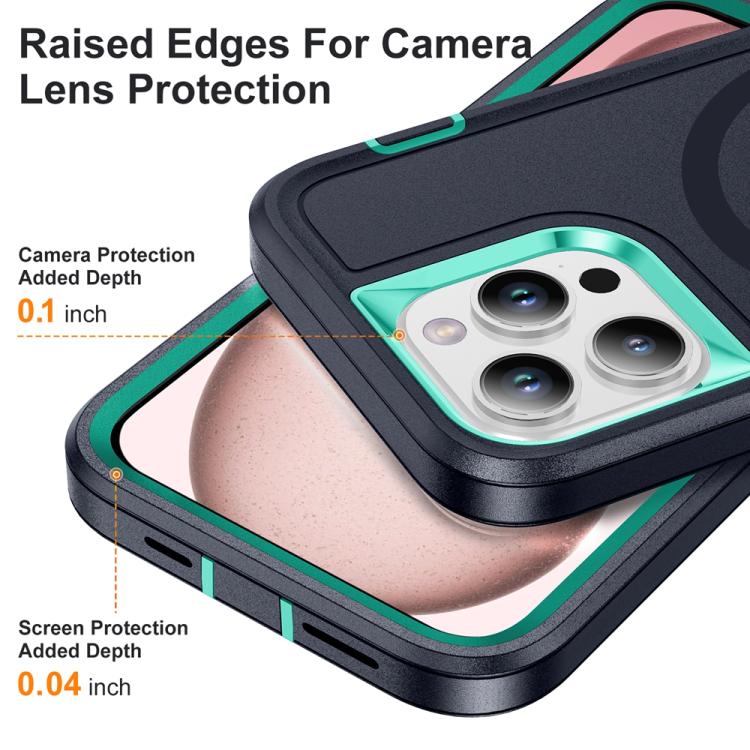 Funda Magnética para iPhone 15 Pro Max Life Resistente al Agua y Golpes (Azul Oscuro y Azul Claro)