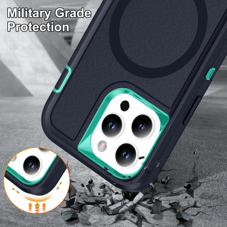 Funda Magnética para iPhone 15 Pro Max Life Resistente al Agua y Golpes (Azul Oscuro y Azul Claro)