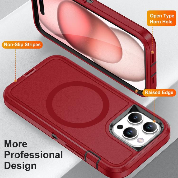 Funda Magnética Magsafe para iPhone 15 Pro Life Resistente al Agua (Roja)
