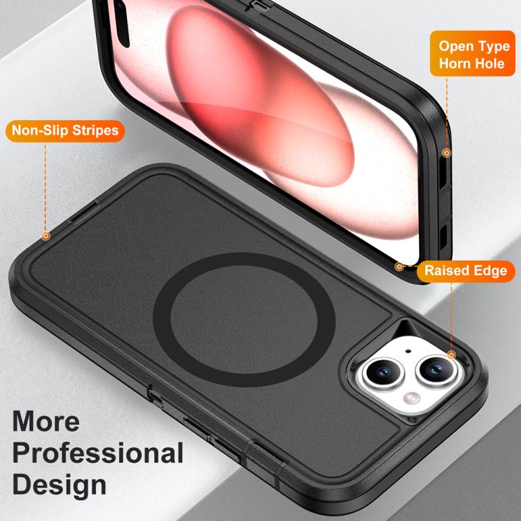 Funda Magnética iPhone 14 Plus/15 Plus Resistente al Agua con Protección Magsafe (Negra)
