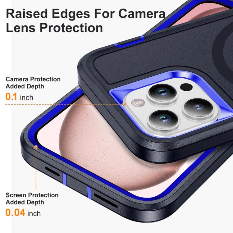 Funda Magnética Magsafe para iPhone 14 Pro Life Resistente al Agua (Azul Oscuro y Azul Real)