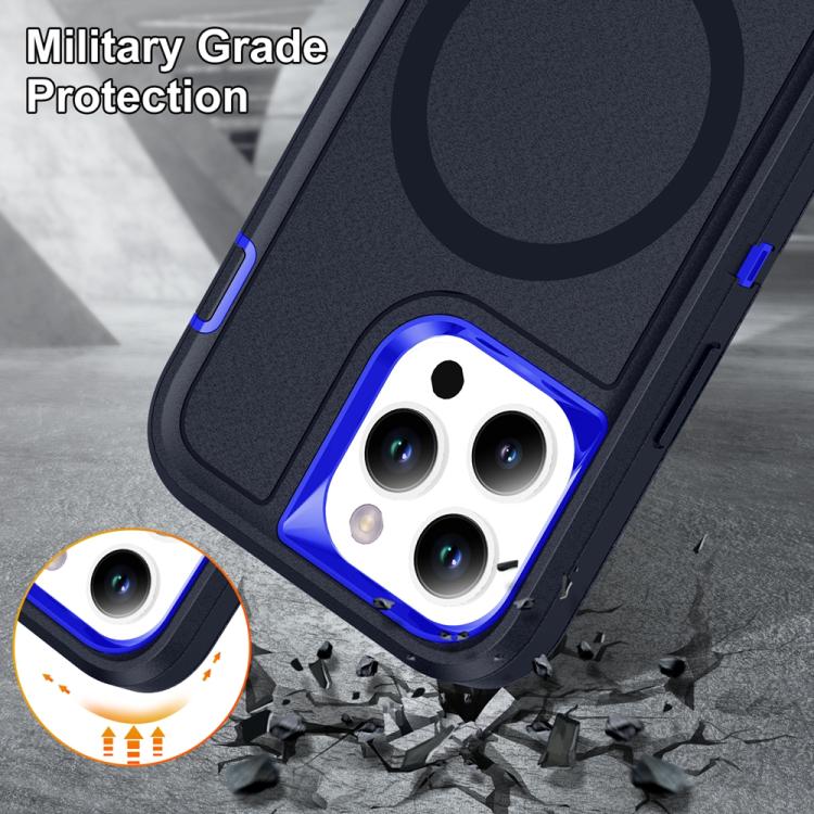 Funda Magnética Magsafe para iPhone 14 Pro Life Resistente al Agua (Azul Oscuro y Azul Real)
