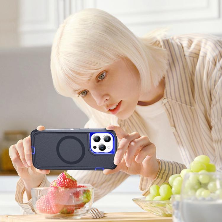 Funda Magnética Magsafe para iPhone 14 Pro Life Resistente al Agua (Azul Oscuro y Azul Real)