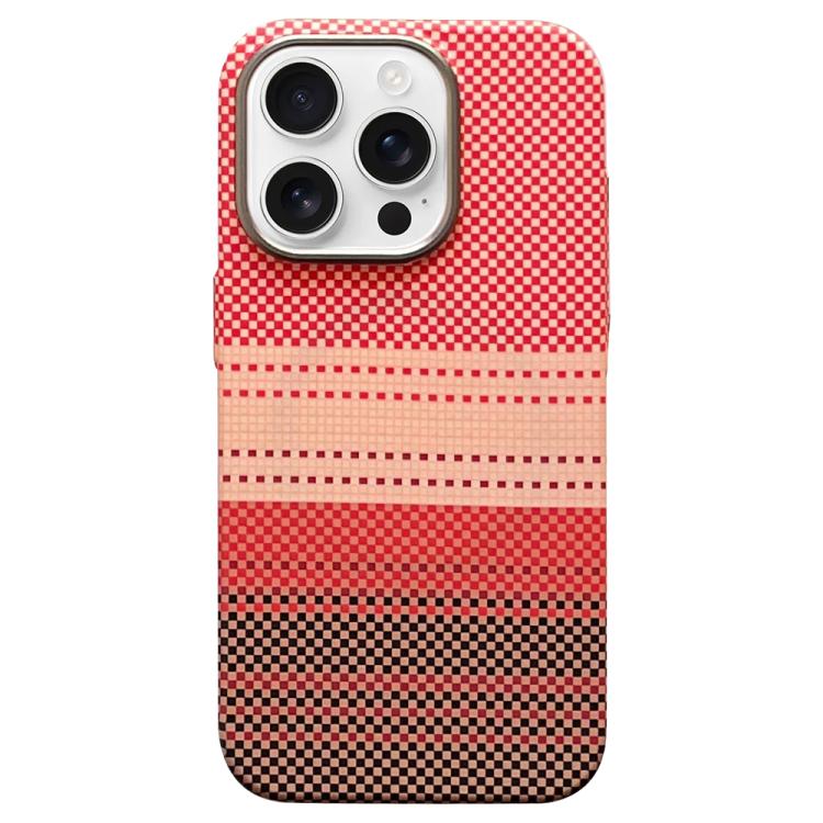 Estuche para Teléfono Magsafe con Marco de Protección de Lente de Metal para iPhone 13 Pro (Naranja Atardecer)
