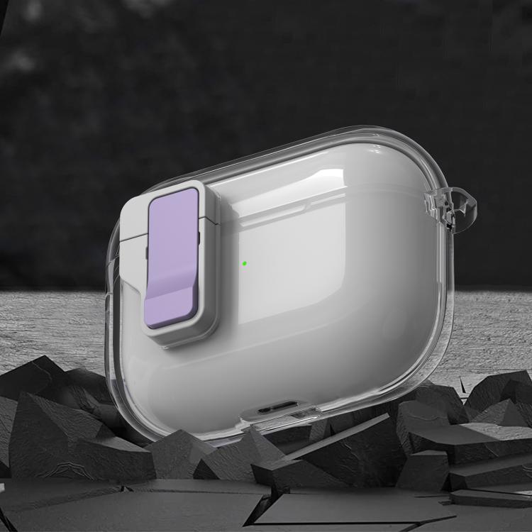 Estuche para Auriculares Inalámbricos Airpods Pro Ice Crystals con Interruptor Magnético (Negro Transparente)