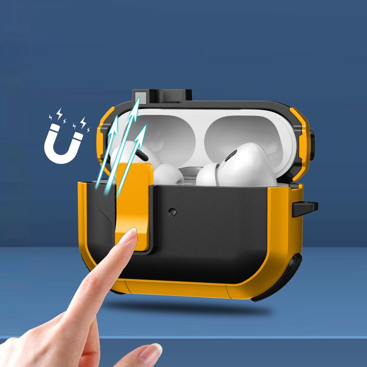 Estuche Para Auriculares Inalámbricos Airpods Pro Starship Con Interruptor Magnético (Blanco y Azul)