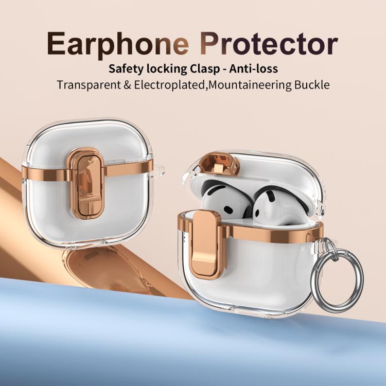 Estuche para Auriculares Inalámbricos Airpods Pro Galvanizado Transparente con Cierre de Seguridad (Verde Claro)