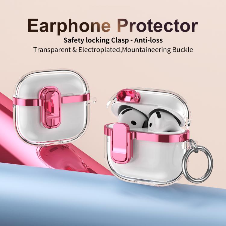 Estuche Transparente Galvanizado Para Auriculares Inalámbricos Airpods 1/2 Con Cierre De Seguridad (Verde Claro)