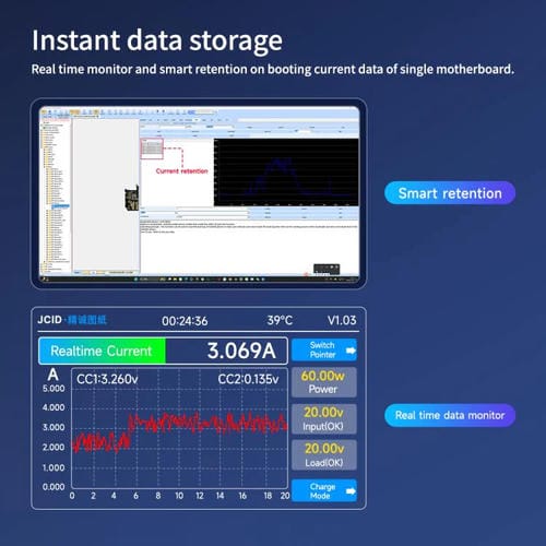 Analisador de Corrente JCID iBooter Série Surface (2013-2024) (Preto)