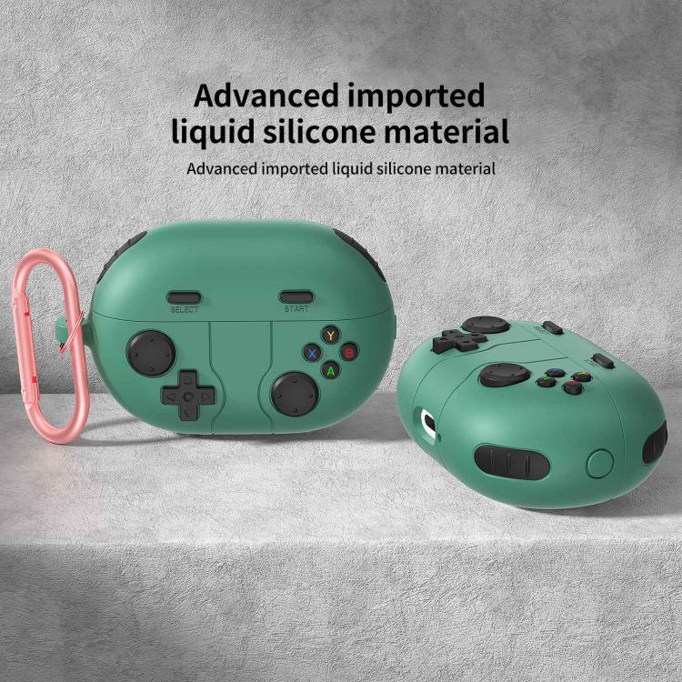 Funda de Silicona para Auriculares Huawei Freebuds Pro 2 Estilo Consola de Juegos Retro (Verde Pino)
