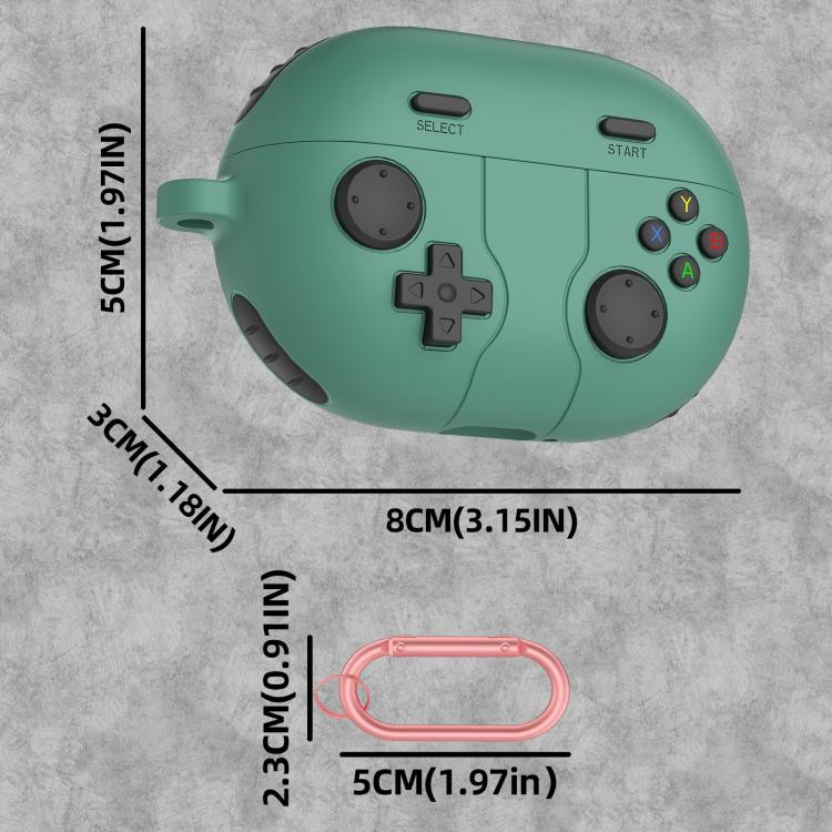 Funda de Silicona para Auriculares Huawei Freebuds Pro 2 Estilo Consola de Juegos Retro (Verde Pino)