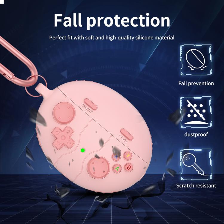 Estuche de Silicona para Auriculares Huawei Freebuds 5I/6I Estilo Consola Retro (Rosa)