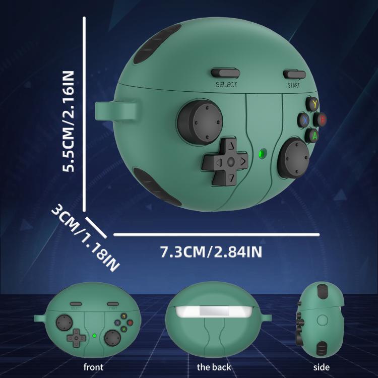 Estuche de Silicona para Auriculares Huawei Freebuds 5I/6I Estilo Consola Retro (Verde Pino)