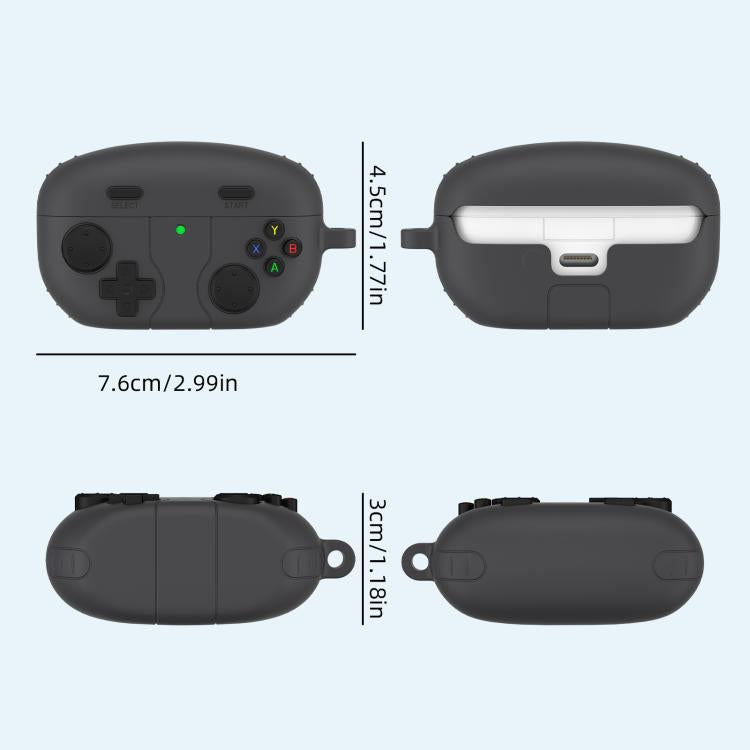 Estuche de Silicona para Auriculares Sony Wf-1000Xm5 Estilo Consola Retro (Gris Oscuro)
