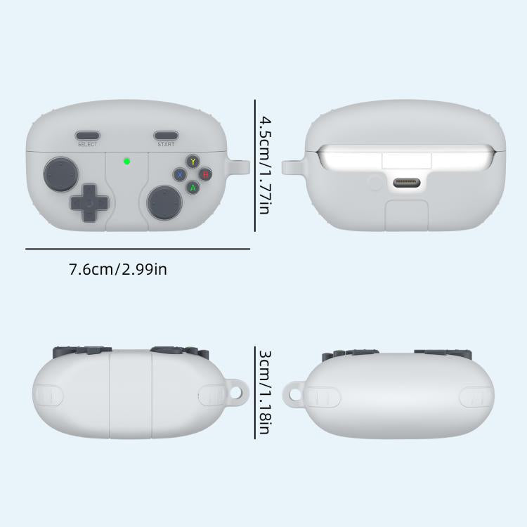 Estuche de Silicona para Auriculares Sony WF-1000XM5 Estilo Consola Retro (Gris)