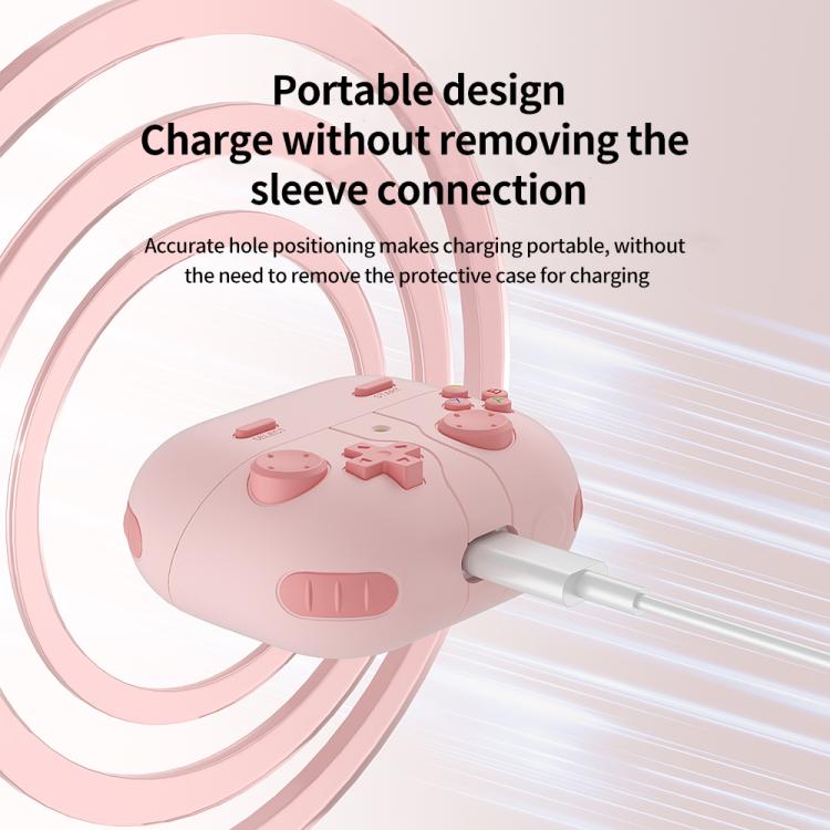 Estuche de Silicona para Auriculares Samsung Galaxy Buds3 y Buds3 Pro Estilo Consola Retro (Rosa)