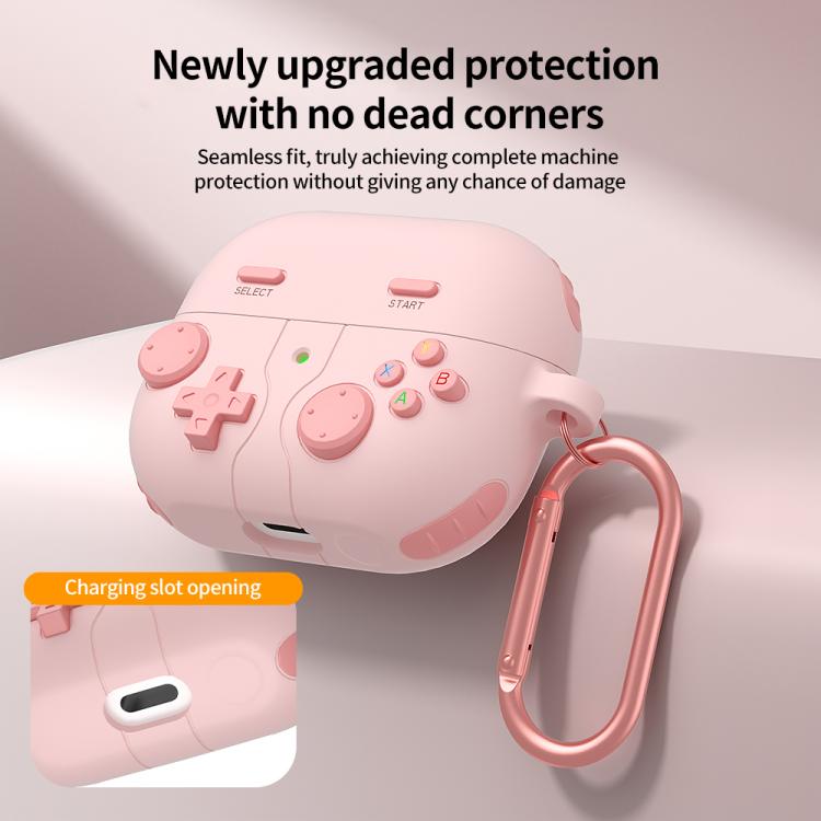 Estuche de Silicona para Auriculares Samsung Galaxy Buds3 y Buds3 Pro Estilo Consola Retro (Rosa)