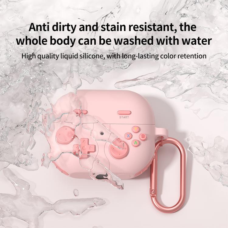 Estuche de Silicona para Auriculares Samsung Galaxy Buds3 y Buds3 Pro Estilo Consola Retro (Rosa)