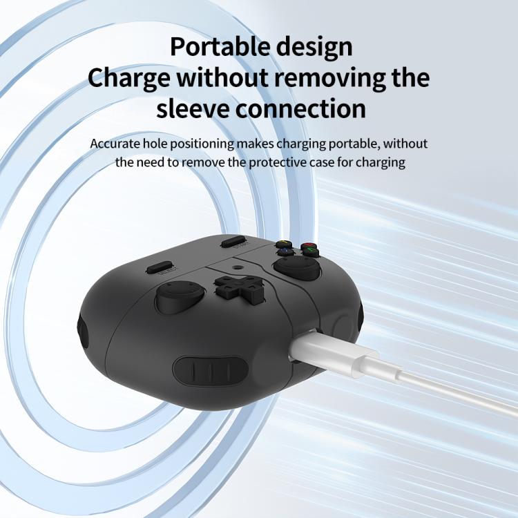 Estuche de Silicona para Auriculares Samsung Galaxy Buds3 y Buds3 Pro Estilo Consola Retro (Gris Oscuro)
