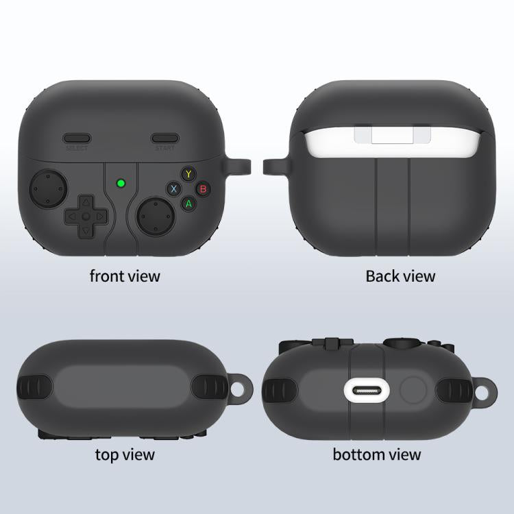 Estuche de Silicona para Auriculares Samsung Galaxy Buds3 y Buds3 Pro Estilo Consola Retro (Gris Oscuro)