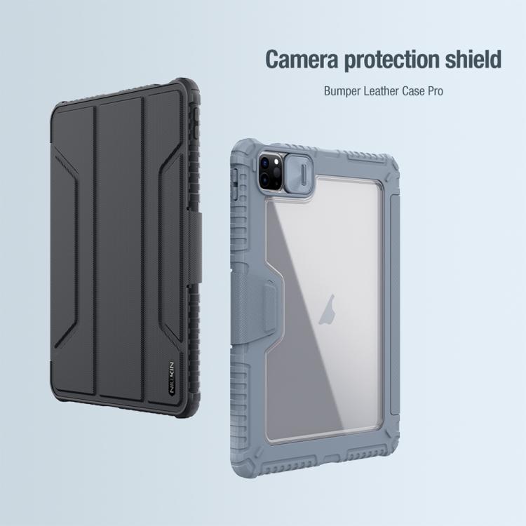 Funda de Cuero Plegable Nillkin Bumper Pro para iPad Air 11 (2024/2025) (Gris)