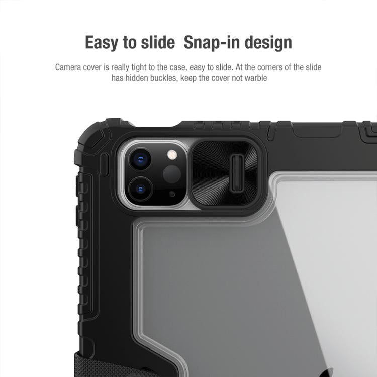 Funda de Cuero Plegable Nillkin Bumper Pro para iPad Air 11 (2024/2025) (Gris)