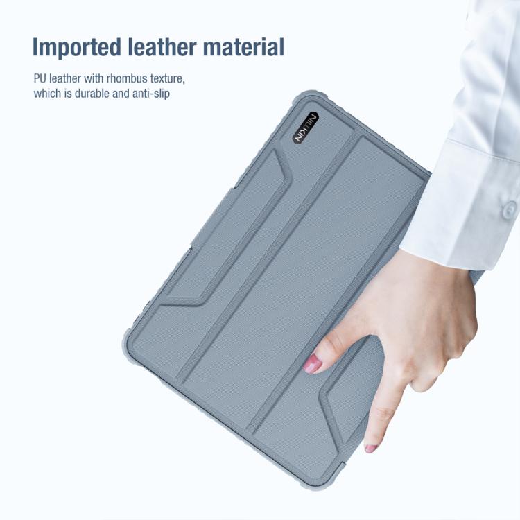 Funda de Cuero Plegable Nillkin Bumper Pro para iPad Air 11 (2024/2025) (Gris)