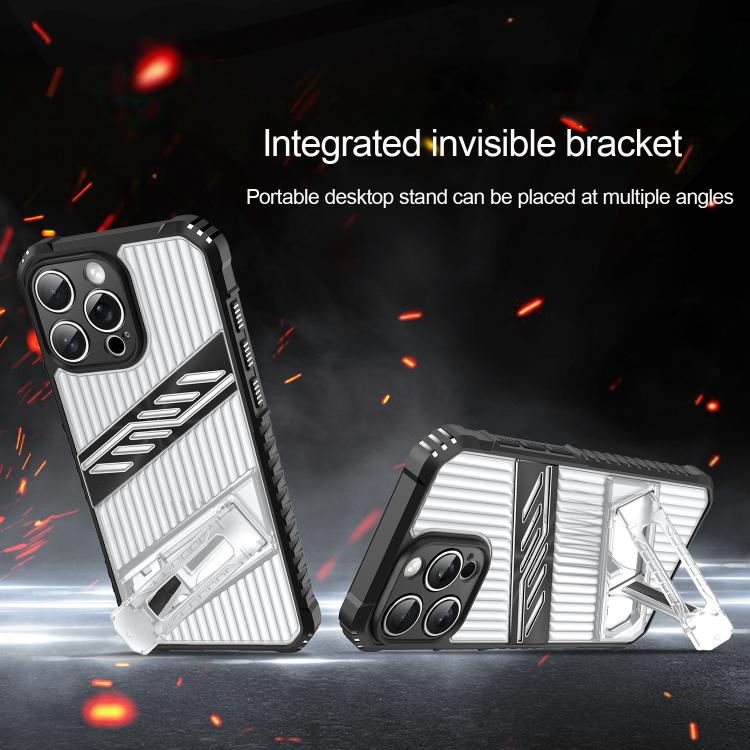 Funda híbrida TPU para iPhone 12 con soporte para PC (Gris Espacial)