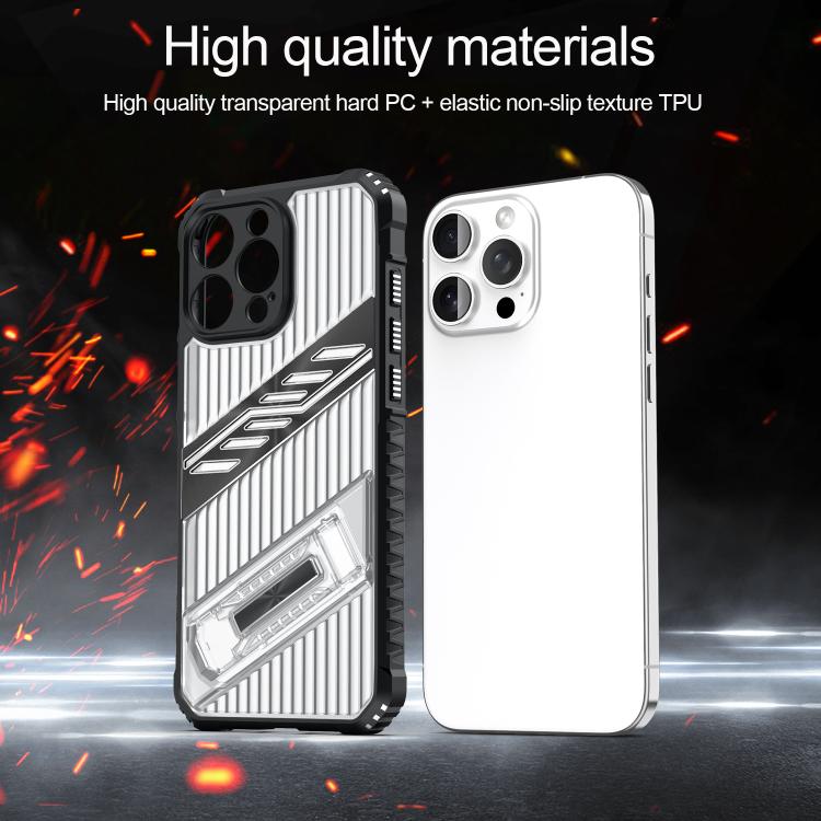 Funda híbrida TPU para iPhone 12 con soporte para PC (Gris Espacial)