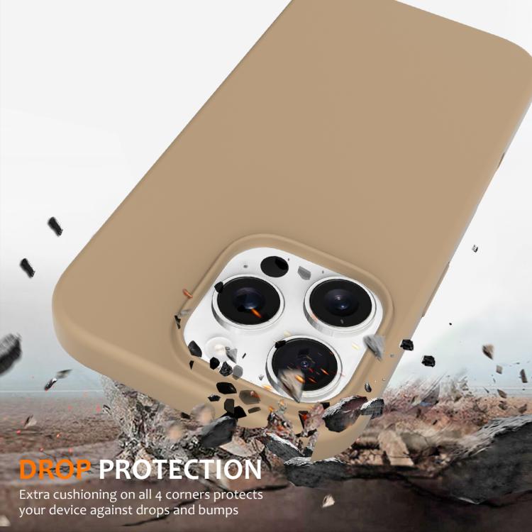 Funda de Silicona Magsafe para iPhone 16 Pro Max con Botón de Control de Cámara (Dorada)