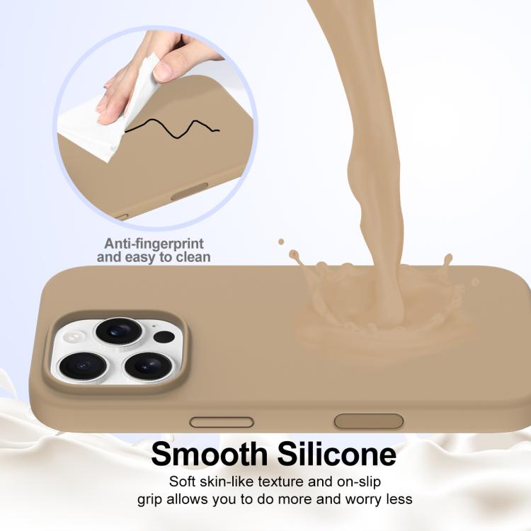 Funda de Silicona Magsafe para iPhone 16 Pro Max con Botón de Control de Cámara (Dorada)