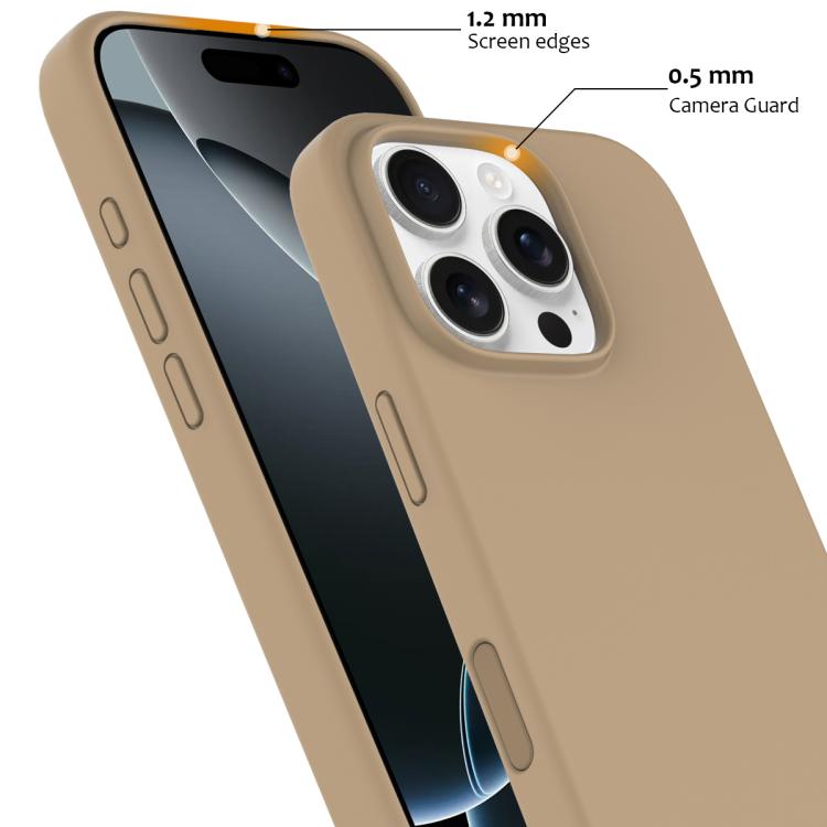 Funda de Silicona Magsafe para iPhone 16 Pro Max con Botón de Control de Cámara (Dorada)