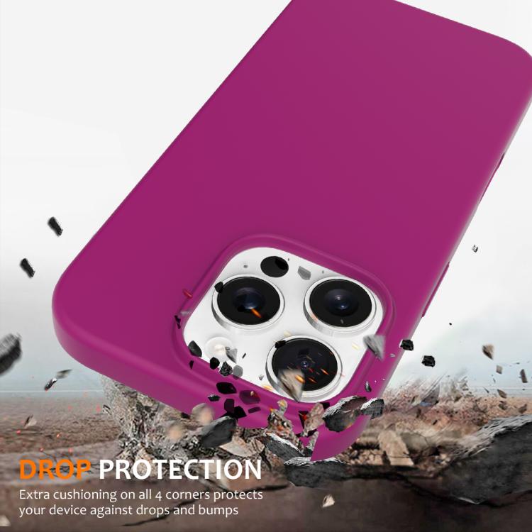 Funda de Silicona Magsafe para iPhone 16 Pro con Botón de Control de Cámara (Morado)