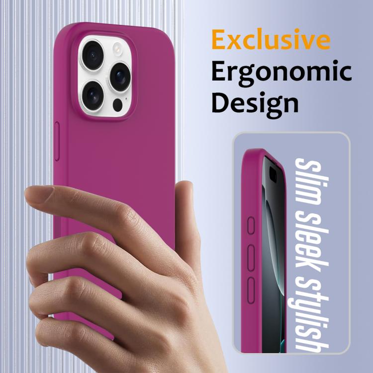 Funda de Silicona Magsafe para iPhone 16 Pro con Botón de Control de Cámara (Morado)