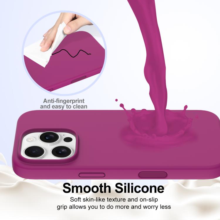 Funda de Silicona Magsafe para iPhone 16 Pro con Botón de Control de Cámara (Morado)