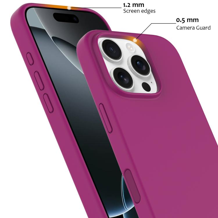 Funda de Silicona Magsafe para iPhone 16 Pro con Botón de Control de Cámara (Morado)