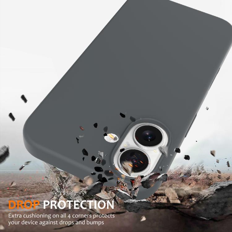 Funda de Silicona Magsafe para iPhone 16 Plus con Botón de Control de Cámara (Gris)