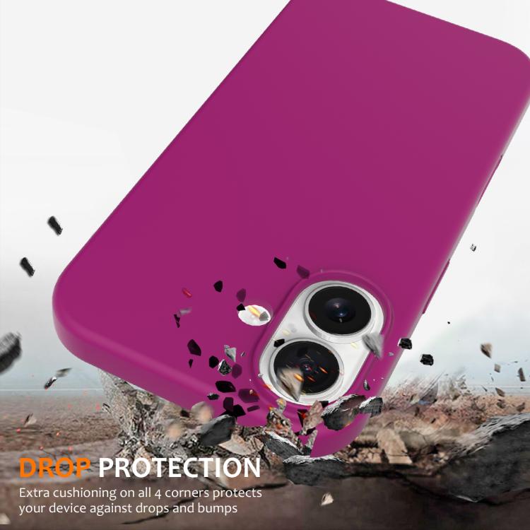 Funda de Silicona Magsafe para iPhone 16 Plus con Botón de Control de Cámara (Morado)